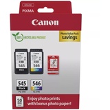 Canon PG-545 + CL-546 Druckerpatronen Multipack + Fotopapier Vorteilspaket 8287B008