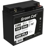 Green Cell® AGM 12V 20Ah Akku Vlies Batterie VRLA Blei Batterie Bleiakku Versorgungsbatterie Zyklenfest Wartungsfrei Caravan Photovoltaik Rollstuhl Solarspeicher| Solarpanel Wohnwagen Roller
