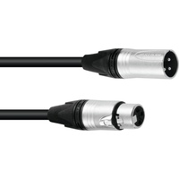  XLR Kabel 3pol 3m sw Neutrik Audio Kabel