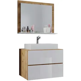 MID.YOU Lendas 3-tlg. Honigeiche/Weiß