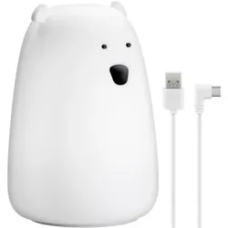 LED Nachtlicht EISBÄR warmweiß + Farbwechsel Touch-Sensor