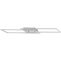 LED Deckenleuchte, stahlfaben, inkl. Dimmfunktion, Memory Funktion, modern
