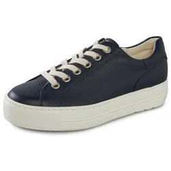 Les sneakers en cuir nappa vachette  Paul Green bleu