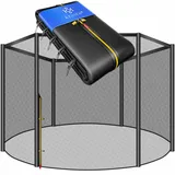 Kesser KESSER® Trampolin Ersatznetz Sicherheitsnetz UV-beständig Trampolinnetz Trampolinschutz Ø 244 305 366 427 cm einfache Montage Eingangstür mit Reißverschluss aus hochwertigen Materialien
