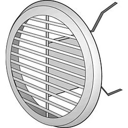 Helios Lüftungsgitter LGR 100  60335 Metall, DN 100, weiß