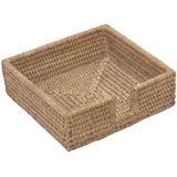 Caspari HL01W Halter Whitewash für Lunch-Servietten, Rattan und Korb, weiß, 33 x 33cm