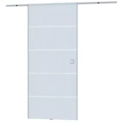 HOMCOM Schiebetür, BxHxS: 90x205x0,8 cm, Glas - transparent