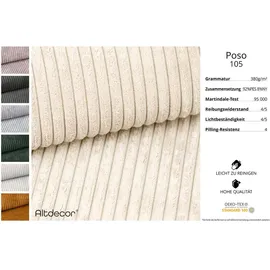 altdecor Ecksofa, Beige, Textil, 4-Sitzer, Ottomane links, L-Form, 321x165 cm, Wohnzimmer, Sofas - Couches, Wohnlandschaften, Ecksofas