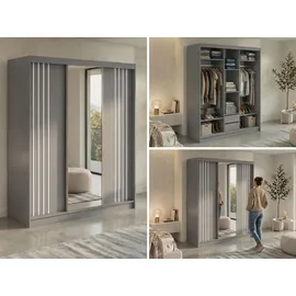 MKS Schiebetürenschrank DIANA 180 x 216 x 61 cm Grau