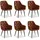 Homestyle4u Polsterstuhl Samt braun 6er Set