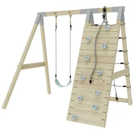 polar play Klettergerüst Chamäleon aus Holz in Mintgrün