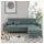 VitaliSpa Ecksofa York Webstoff blau