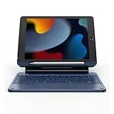 Dexnor Tastatur Hülle für iPad 10.2 Zoll 9/8/7 Generation, für iPad 9. Generation Hülle mit Tastatur, Trackpad Pencil Halter Beleuchtung Magnetisch Magic Style Keyboard Case Deutsches QWERTZ, Blau