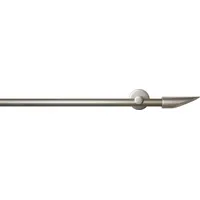 GARESA Gardinenstange GARESA "SEFRA", grau (nickelfarben), L:320cm Ø:16mm, Aluminium, Gardinenstangen, Vorhanggarnitur,Innenlaufgarnitur, verlängerbar, Endknopf Keil