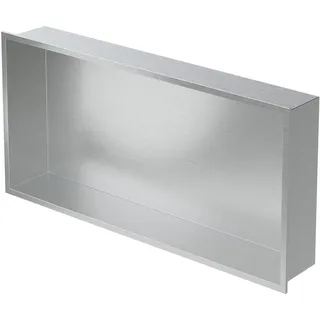 luxebath Wandnische Edelstahl, 60x30x10 cm, Silber, Duschnische Rahmen, Einbauregal,