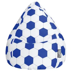 BeanBag FANKURVE XL blau-weiß