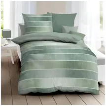 KAEPPEL Timeless Mako-Satin jade 155 x 220 cm + 80 x 80 cm