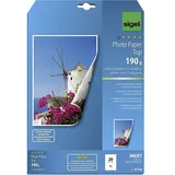 Sigel Photo Paper Top IP720 Fotopapier A4 190 g/m2 20 Blatt Hochglänzend, Beide Seiten bedruck