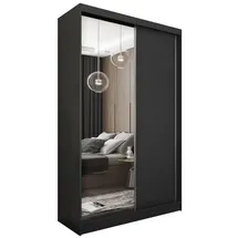 masseno Schwebetürenschrank PATRIZIA 120 x 216 x 61 cm Schwarz