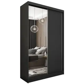 masseno Schwebetürenschrank PATRIZIA 120 x 216 x 61 cm Schwarz
