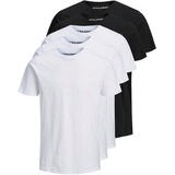 JACK & JONES T-Shirt »JJEORGANIC BASIC TEE SS O-NE 5PK MP NOOS« Jack & Jones weiß, schwarz