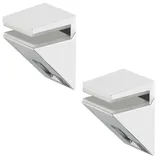 Gedotec Design Glasbodenträger Edelstahl Regalbodenträger Glas-Böden - SOLAR | Tablarträger für Tablardicke 5–10 mm | Wand-Halterung mit Tragkraft 20 kg | 2 Stück - Design Regalträger aus Metall