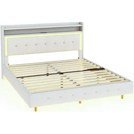 Flieks Polsterbett 140 x 200 cm Beige