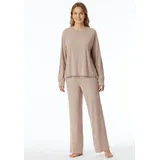 SCHIESSER Damen Schlafanzug Set lang Modal-Selected Premium Pyjamaset, Natur_181891, 46 - 46