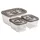 CASO Design Vakuum-Frischebehälter rechteckig schwarz 14,5 x 20 x 9,5 cm 1,5 l 3-teiliges Set