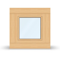 Fenster Holz Alu, Idealu Trendline IV 68, Kiefer nativa, Aluschale Weiß, 510x510 mm, 1-teilig, festverglast, individuell konfigurieren