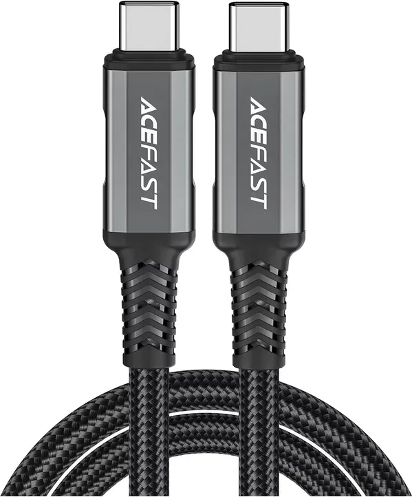 Acefast C1-09 USB-C / USB-C USB4 PD3.1 Kabel 5A 1m - Grau-Schwarz