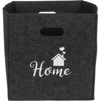 ReWu Filz Aufbewahrungsbox Home Schwarz 32 x 32 x