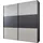 Wiemann Schwebetürenschrank Korfu 197,3 x 236 x 67 cm Grau/Schwarz