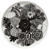Marimekko Oiva-Siirtolapuutarha Frühstücksteller 20 cm schwarz/weiß 1 Stück