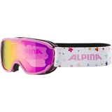 Alpina Pheos JR. - Verspiegelte, Kontrastverstärkende & Polarisierte Skibrille Mit 100% UV-Schutz Für Kinder, rose matt/mirror pink (Junior) (A7239852)