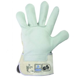 strongHand Handschuh CALCUTTA EN388 Gr.12 naturfarben Rindleder Doppelnaht gummierte Stulpe