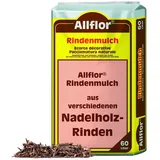 Allflor Rindenmulch aus verschiedenen Nadelholzrinden I 60 Liter Beutel I Holzhackschnitzel für Garten I Gartenmulch gegen Unkraut