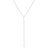 Hey Happiness Y Kette Perle Anhänger 925 Sterlingsilber in Silber | Gr.: onesize