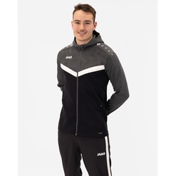 JAKO Kapuzenjacke Iconic  (schwarz/anthrazit / Größe M / Unisex)