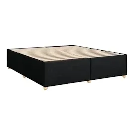 vidaXL Boxspringbett mit Matratze Schwarz 180x200 cm Stoff