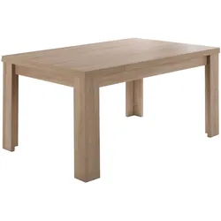 Mäusbacher Esstisch mit Auszug Monaco 120/176 x 80 cm Holzoptik Braun Eiche Sägerau 120