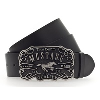 MUSTANG Leather Belt W95 Black