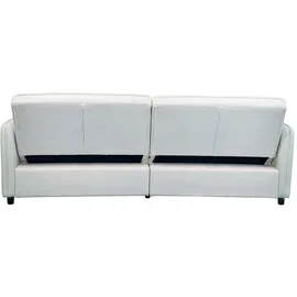 dorel home 3-Sitzer DOREL HOME "Allie Curved Schlafsofa 209 cm", beige (creme), B:209cm H:80cm T:91cm, 100% Polyester, Sofas, Bettfunktion (110/190), verstellbare Rückenlehne, Cord u. Velours