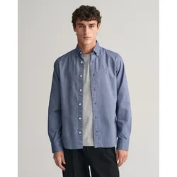 Langarmhemd GANT "Slim Fit Oxford Hemd strukturiert langlebig dicker", Herren, Gr. XXXL, N-Gr, blau (persian blau), Popeline, Obermaterial: 100% Baumwolle, unifarben, klassisch, slim fit hüftbedeckend, Langarm, Hemden, Oxford Hemd Slim Fit