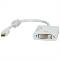 ROLINE 12.03.3137 Videokabel-Adapter 0,1 (M) Mini DisplayPort DVI-D Weiß