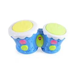 Moni Musikspielzeug Trommel HE0505, Musik Licht Trommelgeräusche Klatschtrommel blau