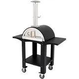 MONSTER SHOP Freistehender Outdoor-Pizzaofen schwarz
