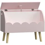 [en.casa] Truhenbank Vestnes Cotton Candy/Weiß 60 x 30 x 44 cm