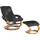 Beliani Massagesessel HERO Stoff 51 x 102 x 51 cm Schwarz mit Fußstütze