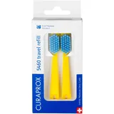 Curaprox CS 5460, Refill für Reisezahnbürste Travel-Set, gelb-blau, 2 Stück